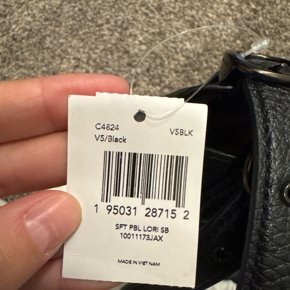 Coach Lori Shoulder Bag – Black Pebble Leather (Style C4824 / V5Black) - Picture 9 of 16